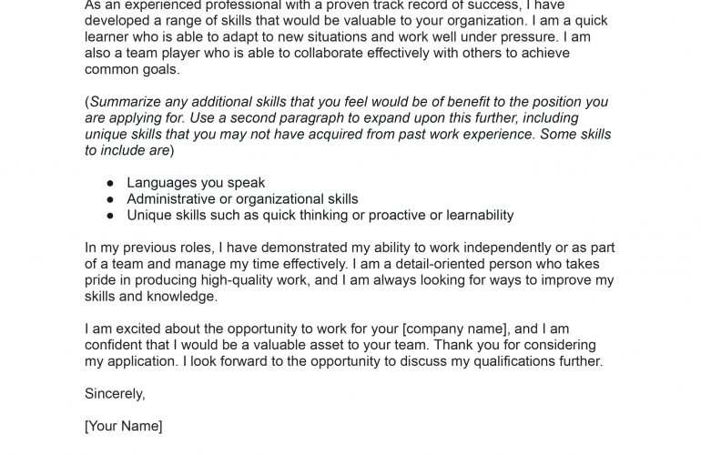 Cover Letter Example by Citi College